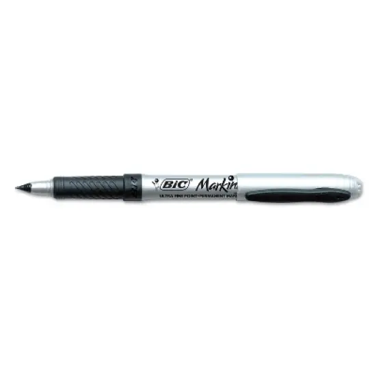 Bic Marking Ultra-Fine Tip Permanent Marker Tuxedo Black Dozen GPMU11BK image {1}