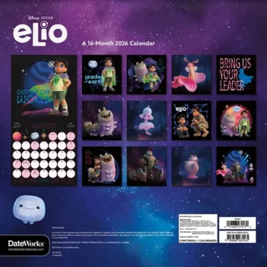 Disney 2026 Elio 12"x12" Wall Calendar image {3}