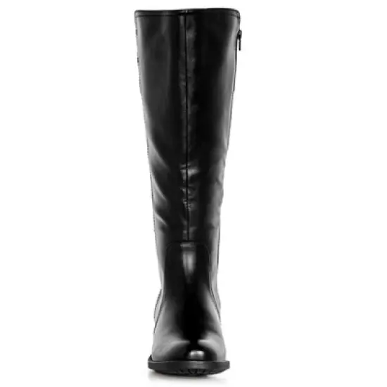 Women's Wide Fit Daphne Tall Boot - black | EVANS image {4}