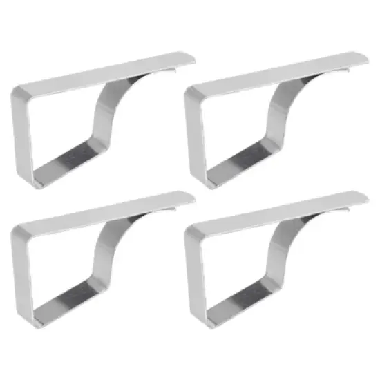 Unique Bargains 430 Stainless Steel Outdoor Restaurant Picnic Tablecloth Clips 4 Pcs image {5}