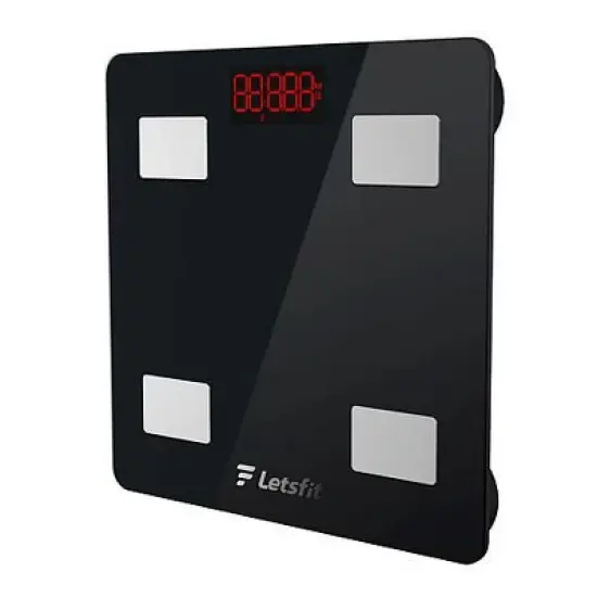 LetsFit Digital Bluetooth Smart Scale BMI, Muscle, BMR, Mass, Body Fat,Bone Mass Readings  - Includes App image {3}