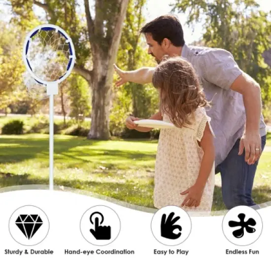 Costway Outdoor Toss Target, Metal Flying Disc Stand w/Storage Bag image {7}