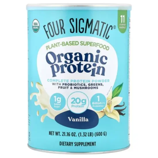 Four Sigmatic Plant-Based Organic Protein , Sweet Vanilla, 1.32 lb (600 g) image {4}
