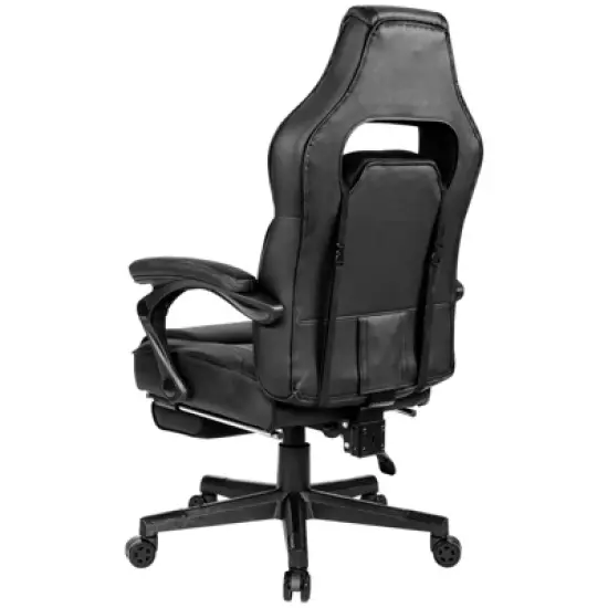 Tangkula Gaming Chair Height Adjustable with Cushion Ergonomic High Back White image {4}