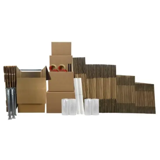 UBMOVE Wardrobe Kit 10 Rooms with 112 Boxes, 6 Wardrobe Boxes, and Packing Supplies image {6}