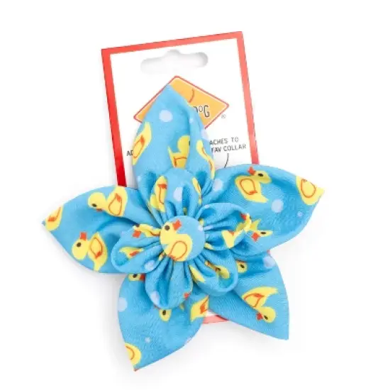 The Worthy Dog Rubber Duck Flower Adjustable Collar Attachment Accessory image {1}