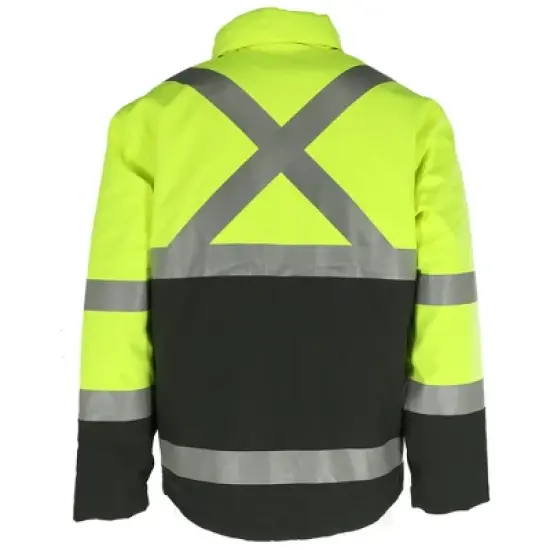 RefrigiWear Men's HiVis 3-in-1 Insulated Rainwear Systems Jacket - ANSI Class 2 image {2}
