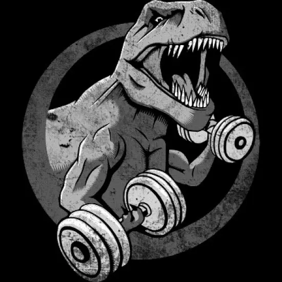 Men's Design By Humans T-Rex Can Lift Dumbells By Snazzygaz Tank Top image {1}