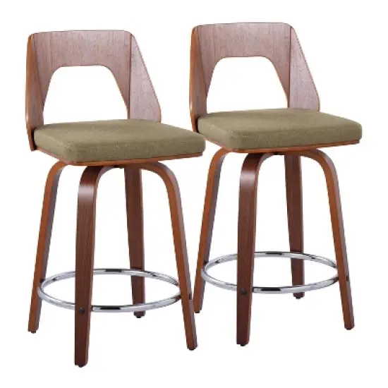Set of 2 Trilogy Upholstered Counter Height Barstools - Lumisource image {9}