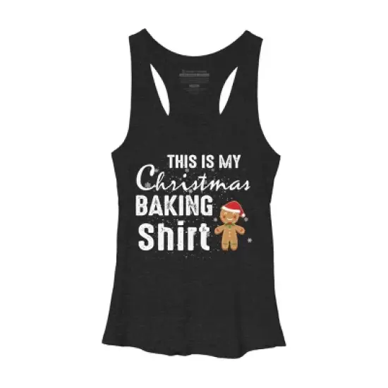 Women's Design By Humans Gingerbread Christmas Baking Shirt By shirtpublic Racerback Tank Top image {4}