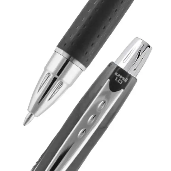 uni-ball uni Jetstream RT Retractable Ballpoint Pen Medium Point 1.0mm Black Ink Dozen (73832) image {1}