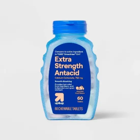 Antacid Smooth Chews - Assorted Fruit Flavor - 60ct - up&up&trade; image {3}