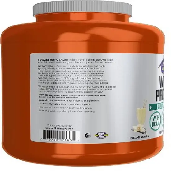 Whey Protein-Vanilla by Now Foods  -  6 lbs Powder image {2}