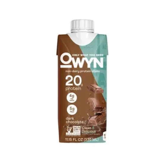 OWYN 20g Dairy Free Protein Shake - Dark Chocolate - 4pk/44.6 fl oz image {3}