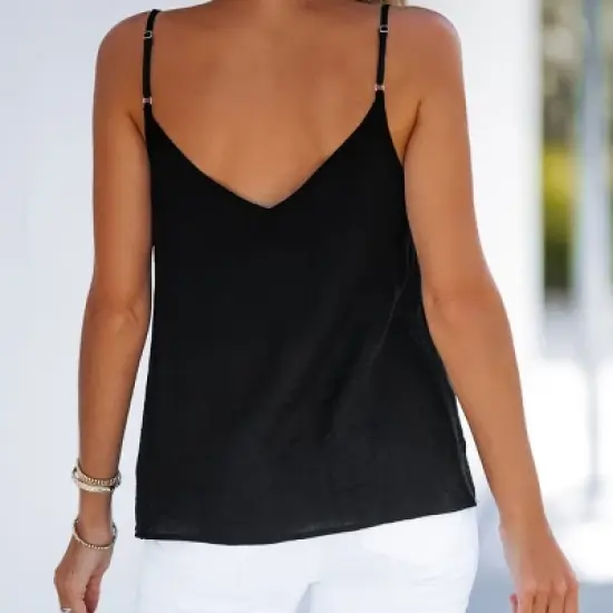 Women's Buttoned V Neck Cami - Cupshe image {4}