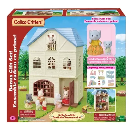 Calico Critters Sky Blue Terrace Gift Set, Dollhouse Playset with Figures, Furniture and Accessories image {6}