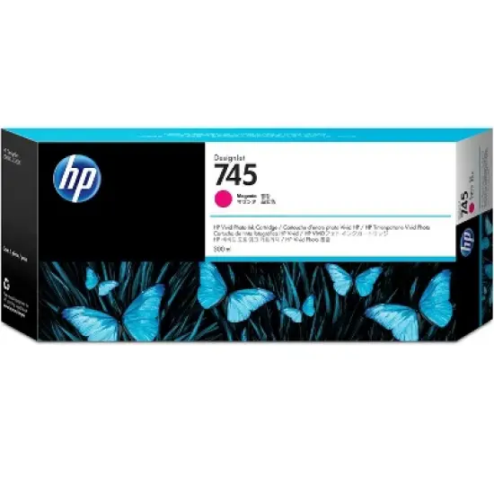 HP 745 300-ml DesignJet Magenta Ink Cartridge, F9K01A image {4}