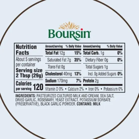 Boursin Black Truffle and Sea Salt Cheese Spread - 5.3oz image {7}