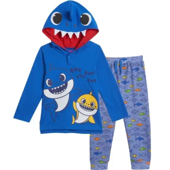 Pinkfong Baby Shark Toddler Boys Costume Hoodie & Jogger Pant Set Blue  image {4}
