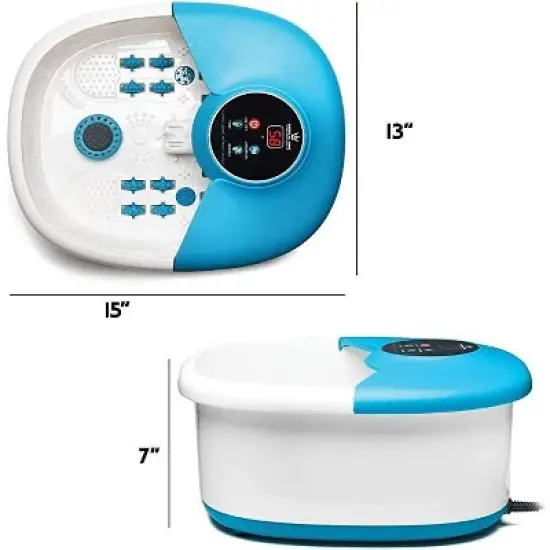 Foot Spa Massager with Heat, 14 Rollers in Foot Shape - 5 in 1 Foot Bath Massager for Tired Feet & Stress Relief - MedicalKingUsa image {5}