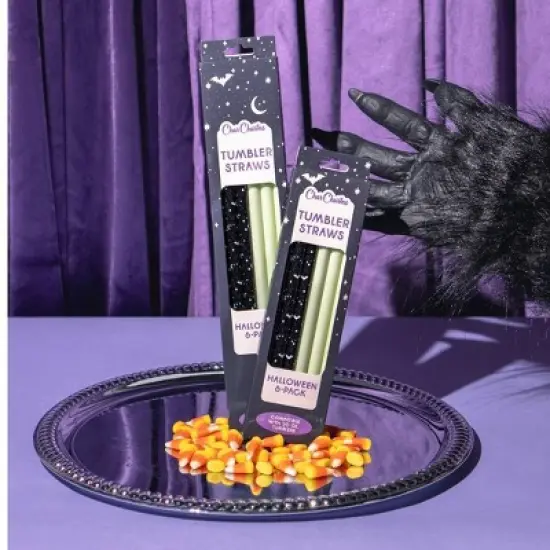 CharCharms 6pk 20oz Water Bottle Straws Pattern image {1}