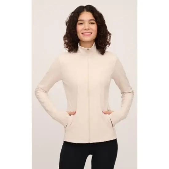 Yogalcious Womens Polarlux Fleece Lined Full Zip Perfomance Jacket image {4}