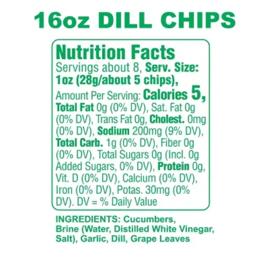 Grillo's Pickles Classic Dill Pickle Chips - 16 fl oz image {5}
