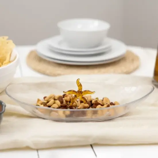 Pavilion Gift Company - Starfish - 12" Glass Platter with 3D Icon - Serving Platters image {1}