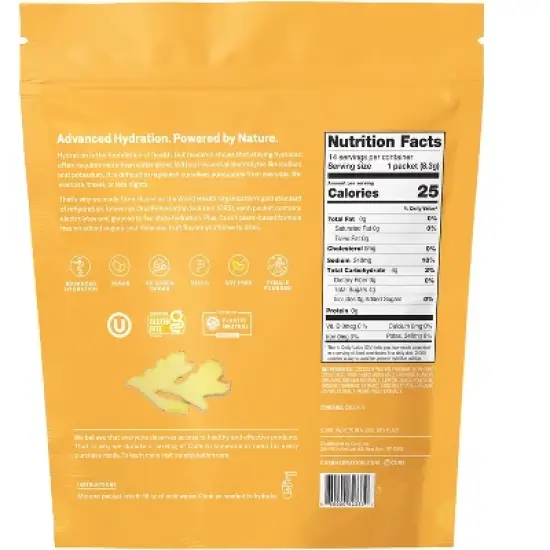 Cure Hydration Hydrating Electrolyte Mix, Ginger Turmeric, 14 Packets, 0.29 oz (8.3 g) Each image {1}