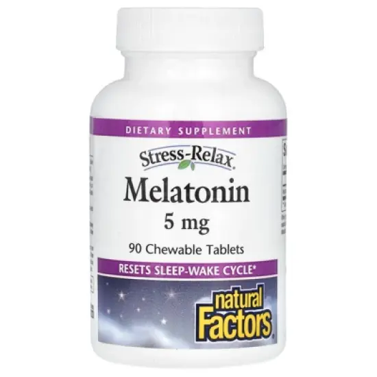 Natural Factors Stress-Relax&reg;, Melatonin, 5 mg, 90 Chewable Tablets image {3}