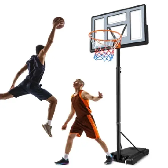 SKONYON 44" Portable Basketball Hoop System 4.2-10ft Height Adjustable Basketball Hoop for Indoor and Outdoor image {8}