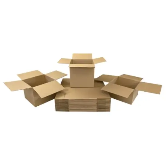 UOFFICE Pack of 25 - Corrugated Boxes 12" x 12" x 8" - Cardboard Shipping Boxes image {4}