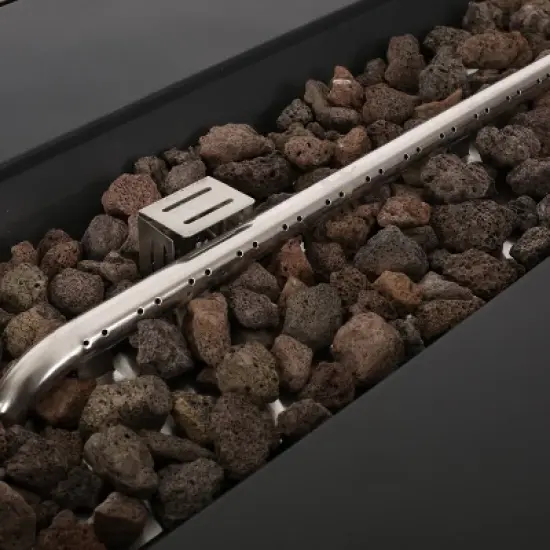 Archie Outdoor Rectangle Fire Pit - Brown - Christopher Knight Home image {10}