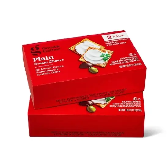 Plain Block Cream Cheese Bar - 8oz/2ct - Good & Gather&trade; image {1}
