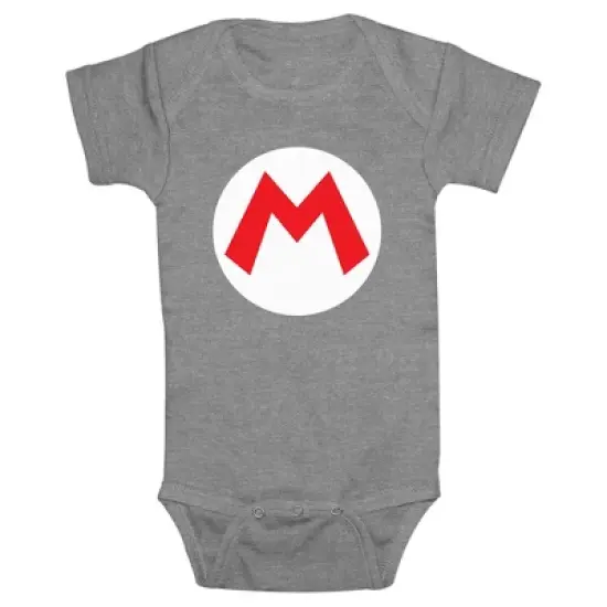 Infant's Nintendo Mario Circle Icon Onesie image {2}