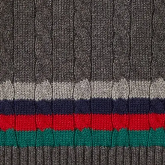 Hope & Henry Boys' V-Neck Cable Sweater, Infant image {3}