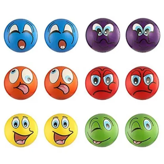 Insten 24 Pack Mini Emoji Soft Foam Stress Balls, Party Favors image {1}