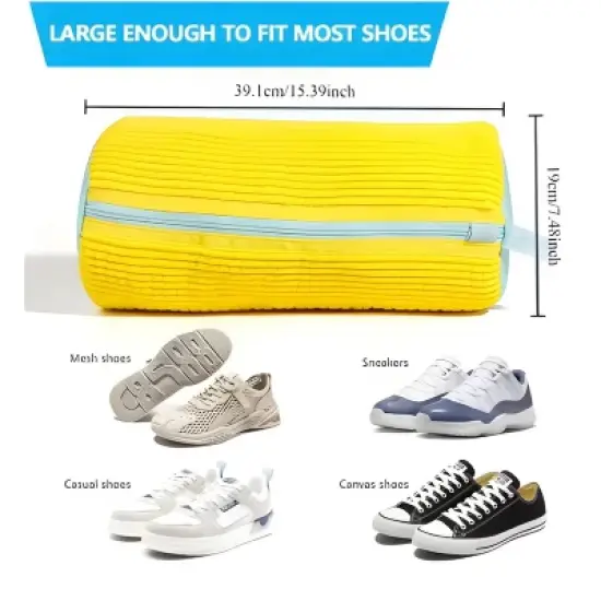 Kitcheniva Padded Shoe Laundry Bag for Washing Machine Gray 1 Pcs image {2}