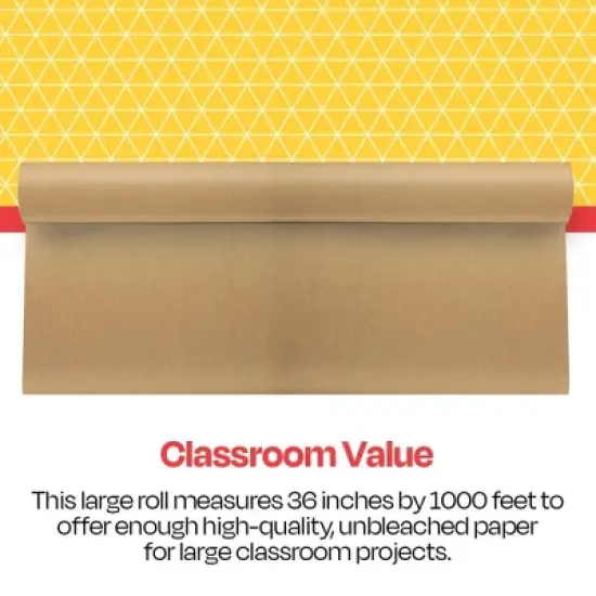 School Smart Butcher Kraft Paper Roll 40 lbs, Brown, 36 Inches x 1000 Feet image {5}
