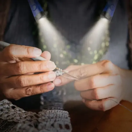 Maison Products LED Neck Reading Light, for Reading in Bed, Flexible Arms, Rechargeable, Perfect for Reading, Knitting, Camping, Repairing image {4}