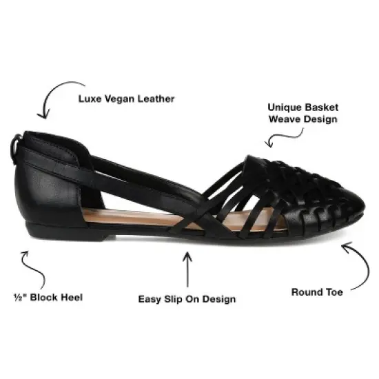 Journee Collection Womens Ekko Slip On Round Toe Ballet Flats image {7}