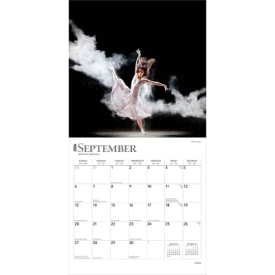 BrownTrout Ballet 2026 12"x24" Hanging Square Wall Calendar Plastic-Free image {3}