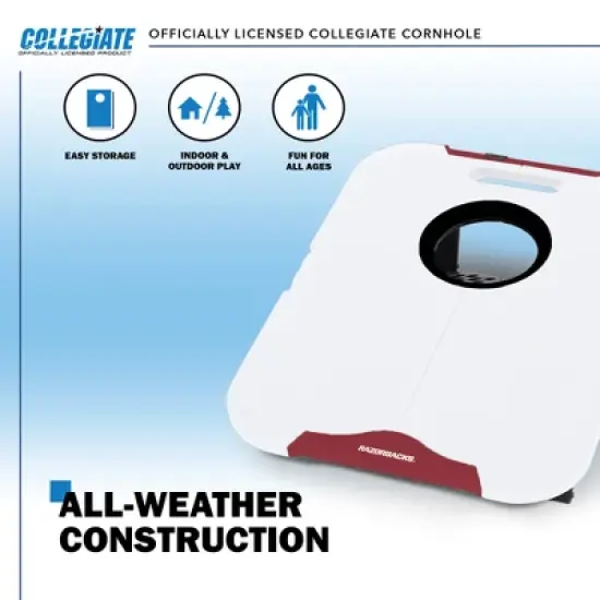 NCAA Arkansas Razorbacks All-Weather Travel Cornhole Set image {2}