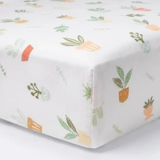 Fitted Crib Sheet Plants - Cloud Island&trade; image {4}