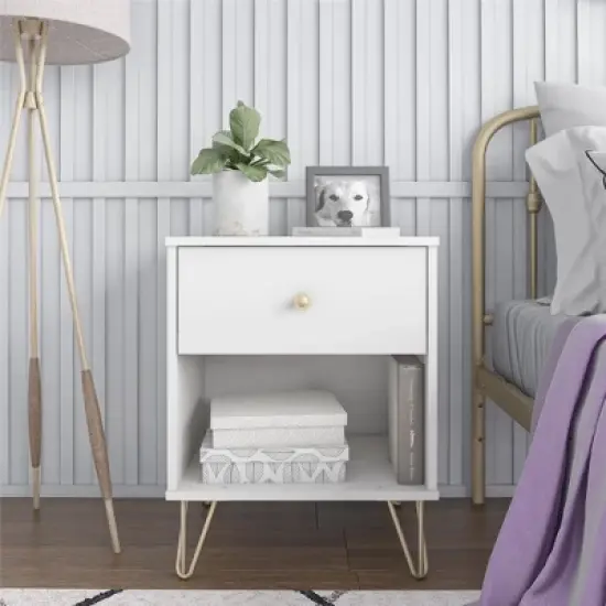 Finley Nightstand White - Novogratz image {1}