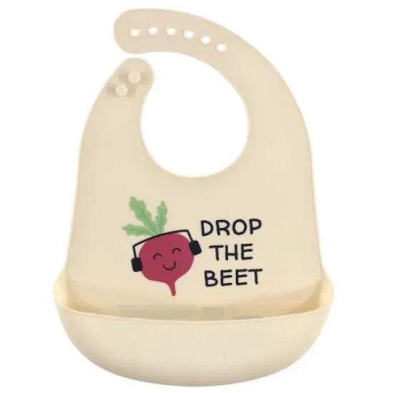 Hudson Baby Infant Boy Silicone Bibs 3pk, Veggies, One Size image {3}