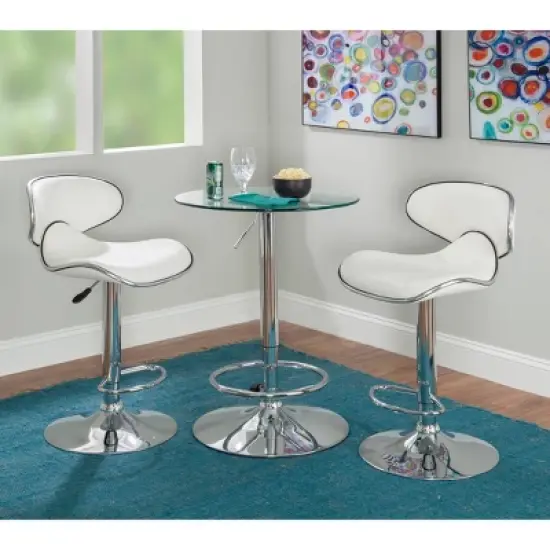 Keelan Adjustable Bar Height Pub Table Chrome - Powell Company image {6}