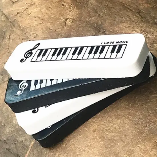 HTUTWOO 20Pcs Music Pencil Stationery Set, Back to School Gift Piano Prizes, Erasers Music Themed Gifts,for Classroom First Day of School Decorations image {6}