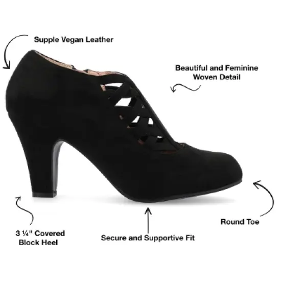 Journee Collection Womens Piper Inside Zip Block Heel Booties image {7}