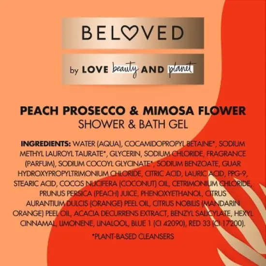 Beloved Peach Prosecco & Mimosa Flower Shower & Bath Gel 11.8oz image {6}